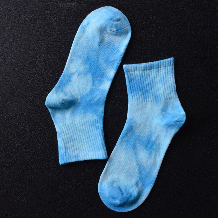 Cotton Ankle Socks Girls Tie Dye Socks Tide Thin Section Skateboarding Socks 